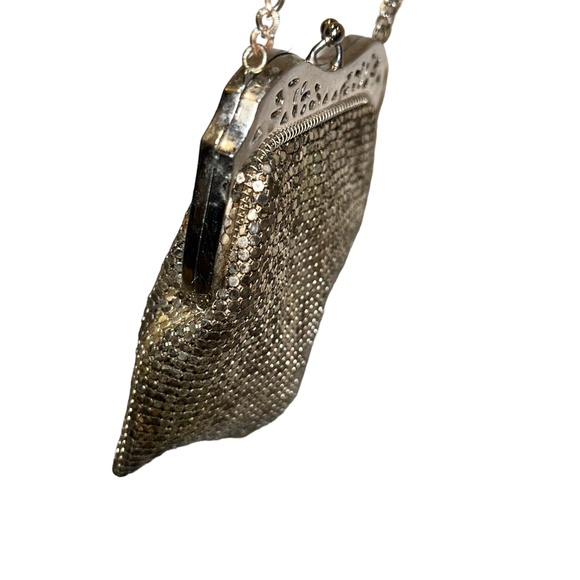 whiting & Davis antique original silver mesh cross body mini bag HOLIDAY - Picture 8 of 10